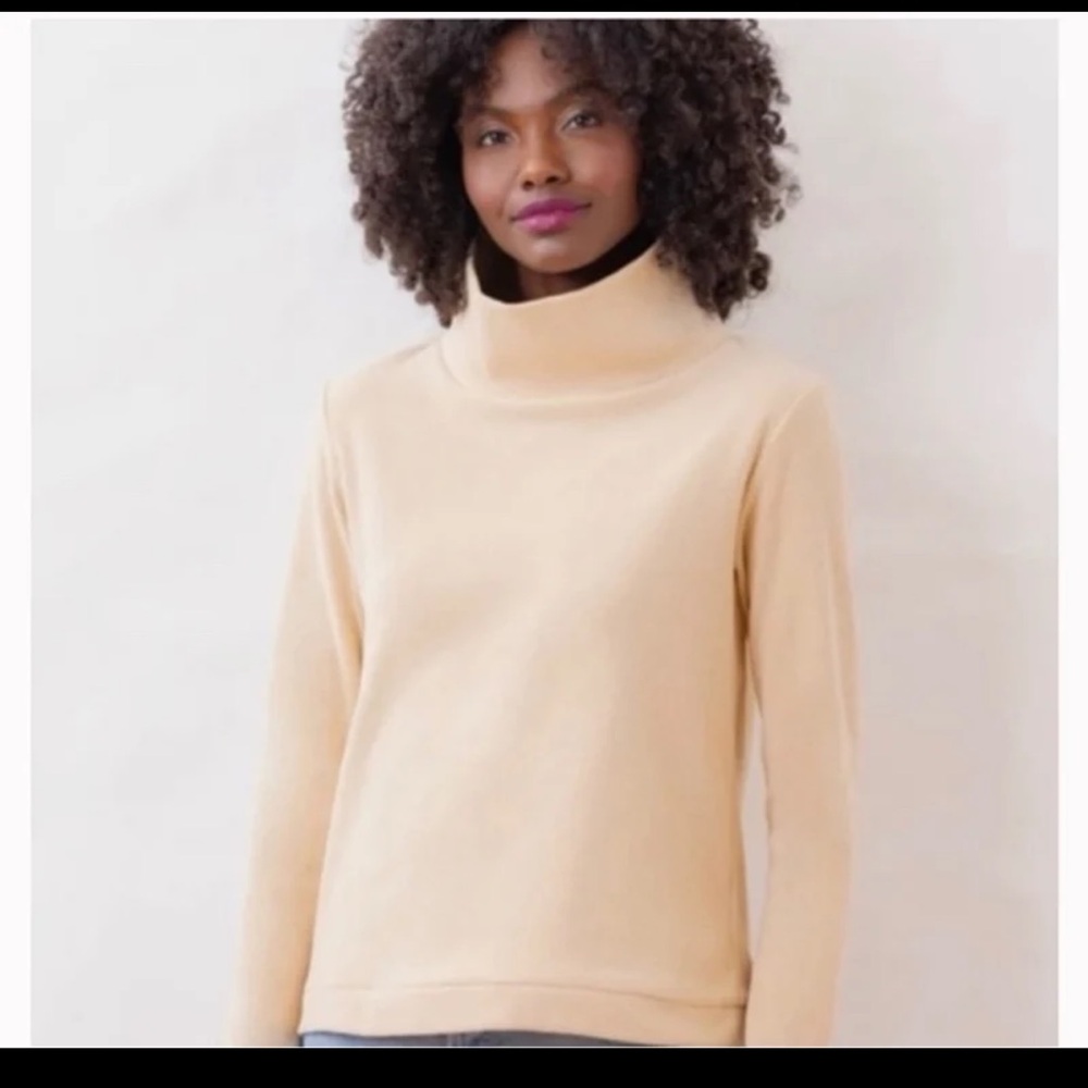 Dudley Stephen’s Vello Fleece Park Slope Turtleneck In Tan Size Medium